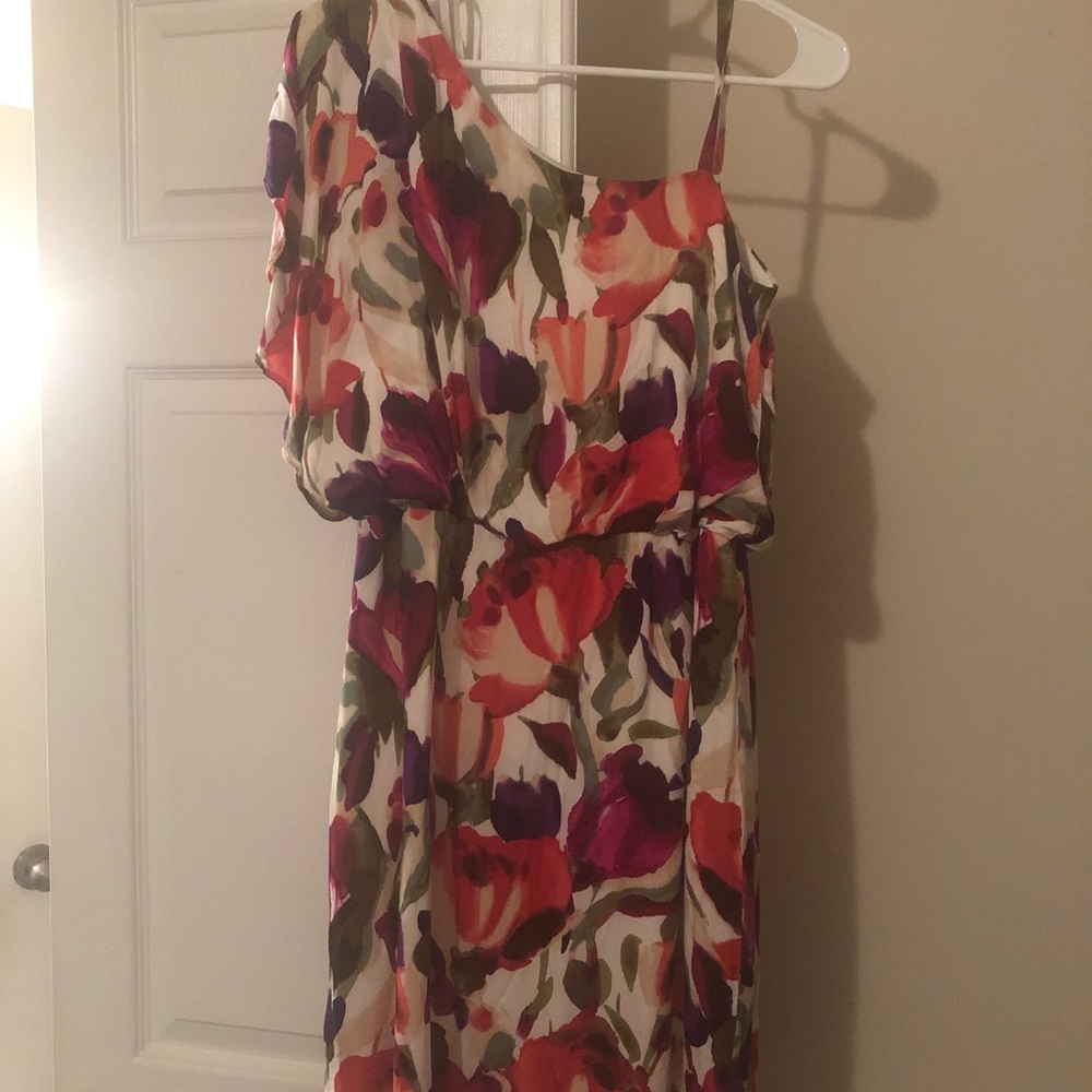 Ladies Floral one shoulder dress